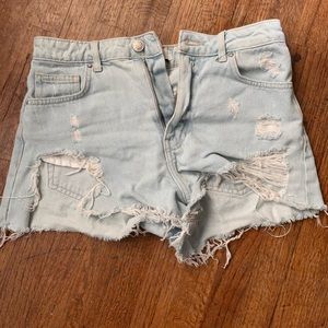 Distressed Denim Shorts